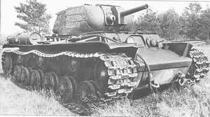 KV-8S tank from the column "Labour reserves to front". Spring 1943. 