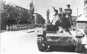 T-26 tmod. 1938 at Tavriz (Tabriz) streets. Iran. September, 17 1941.