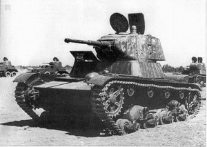 T-26 mod. 1939 tanks and BA-10 armoured cars in Iran. September 1941