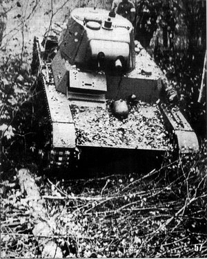 OT-133 tank on the autumn maneuvers of Kiev Special Military District, 1940