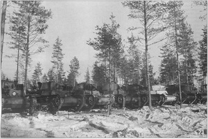 Tanks from the 210th Separate Chemical Tank Battalion (OT-133 and OT-134) after conclusion of battle