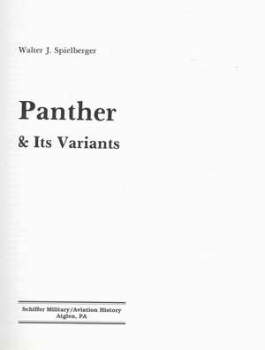 W. Spielberger. Panther and its Variants 