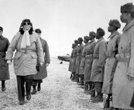 MacArthur inspecting troops at Kimpo airfield