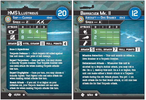 Illustrous and Barracuda stat cards