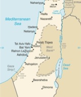 Map of Israel. Click for full image. Courtesy University of Texas Libraries.