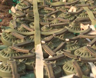 Captured land mines