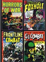 World War II and the Korean War produced some of the best and most colorful graphic art in “war comics” of the 1940s, 50s and 60s, a virtual “golden age” of the genre.