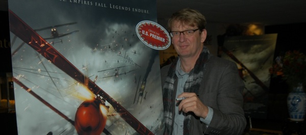 Nikolai Muellerschoen at the U.S. premier of his new movie, The Red Baron, Dayton, Ohio.