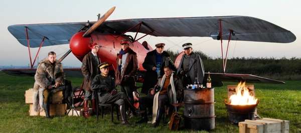A group of German pilots including Manfred von Richthofen, as portrayed in a new film about the Red Baron.