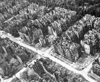 The German city of Hamburg was virtually destroyed by Allied bombers. (National Archives)