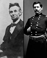 President Abraham Lincoln (left) and Gen. George B. McClellan (Both images: Library of Congress)