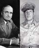 President Harry Truman (left) and Gen. Douglas MacArthur (Both images: National Archives)
