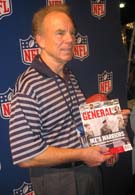 February 2010. Staubach holds a copy of the May 2009 issue of Armchair General at a ceremony during last year's Super Bowl Week in South Florida. (John Ingoldsby)