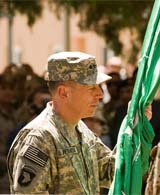 General David H. Petraeus takes command of the Afghanistan war on July 4, 2010.  (U.S. Army photo)