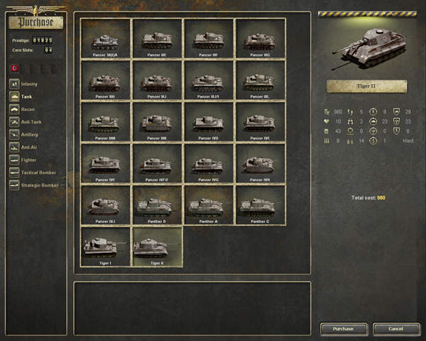 panzer general units