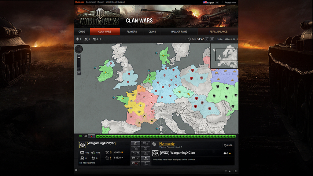 Global Map for World of Tanks clans