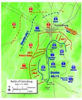 Battle of Gettysburg Map. (Petho Cartography)( Please click for larger version)
