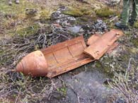 A German parachute container was found near 'container lake.' (Lars Gyllenhaal)