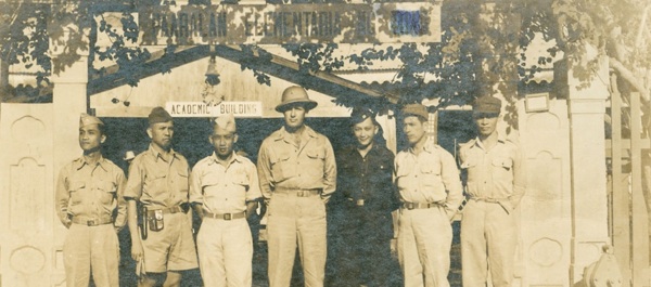 Donald Blackburn and his Guerrilla Headquarters Staff in the Philippines, 1945