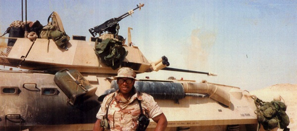 Marine Lieutenant Eddie Ray during Operation Desert Storm, 2003.