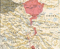 Disputed area between China and India. Click to enlarge.