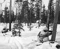 Finnish troops battle with the Red Army.