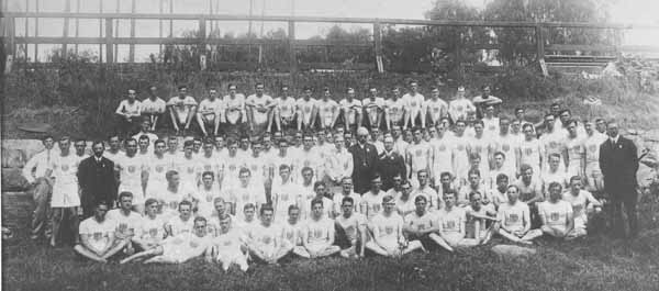 The 1912 U.S. Olympic Team, which included a young George S. Patton. (Gen. George Patton Museum)