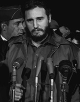 Fidel Castro arrives at MATS Terminal, Washington, DC, 1959. Courtesy Warren K. Leffler, Library of Congress
