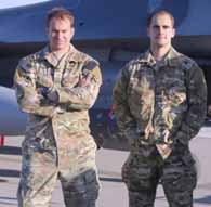 Staff Sgt. Jeffery M. Dawson (left) and Sgt. Bryan C. Anderson pose together at Kandahar Airfield, Afghanistan. Both were recently awarded the Distinguished Service Cross for their actions in October 2013. (Courtesy Photo)