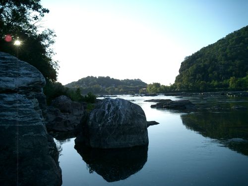Looking upriver to Harper's Ferry, WV.