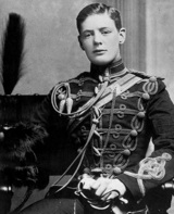 1895: Churchill in full dress uniform as a subaltern in the 4th Hussars. D'Este's book closely examines how Churchill's quest for military adventure helped shape the man that would lead Great Britain during World War II. National Archives.