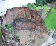 Ancient ruins outside the Tower of London