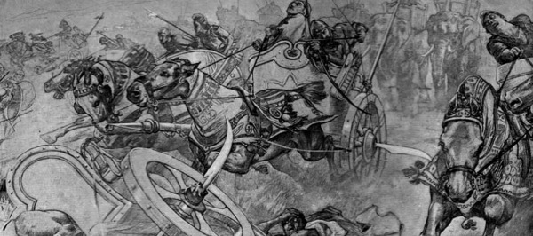 Persian scythed chariots