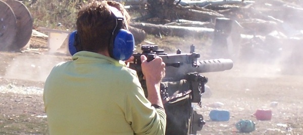 Visitors to the semi-annual Knob Creek Machine-Gun Shoot can actually fire the weapons they've read about, such as World War II era machine guns. All photos courtesy of Alex Wilson.