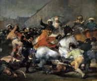 The Second of May 1808 (The Charge of the Mamelukes) by Spanish artist Francisco Goya. This painting depicts the Spanish uprising that precipitated the executions the following day and made famous in Goya's The Third of May 1808.