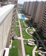 This view is from the tenth floor of the new Naz City Apartments in Irbil, Iraq. This is a stark contrast to many of the cities in Iraq which have been ravaged by violence since the invasion in 2003.