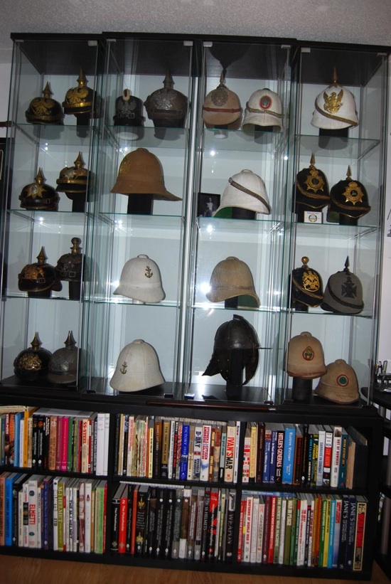 Glass cabinets protect favorite items.