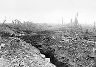 The torn landscape of France in World War I.