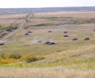 A combat team of the 2eBataillon, Royal 22e R&eacute;giment  advances on its objective during an exercise at the Canadian Maneuver Training  Center. Courtesy, Maj. S&eacute;bastien Campagna