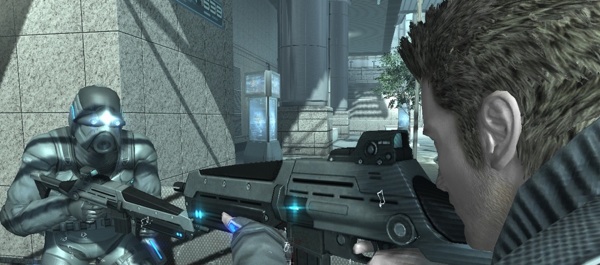 'This is my security clearance!' Mindjack screenshot courtesy Square Enix.
