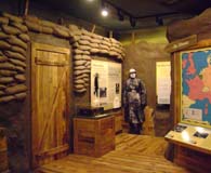 World War I trenches exhibit at the National Churchill Museum.