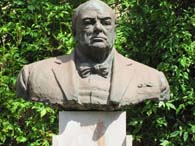 Statue of Winston Churchill in a park overlooking Valletta harbor. (Shirley D'Este)