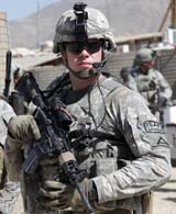 Army 1st Lt. Daniel Meegan conducts a combat patrol from Forward Operating Base Baylough in the Zabul province of Afghanistan on June 8, 2010. Meegan is platoon leader of 1st Platoon, Delta Company, 1st Battalion, 4th Infantry Regiment, U.S. Army Europe. Our warriors are committed to winning, but are our politicians? (U.S. Army Photo)