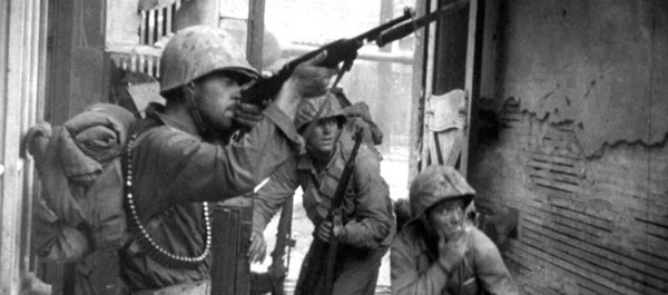 September 20, 1950. United Nations troops fight in the streets of Seoul, Korea. (National Archives)