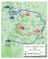 Col. Clarke decided to strike deep behind German lines, maximizing Combat Command A&rsquo;s speed and power (Course of Action Two: Deep Attack). With Col. Abrams&rsquo; 37th Tank Battalion leading, CCA sliced through German defenses in a wide arc to Arracourt. From there, recon units moved southwest and met Combat Command B, completing the encirclement of Nancy.