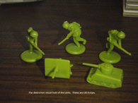 American playing pieces.  Click to enlarge the image.