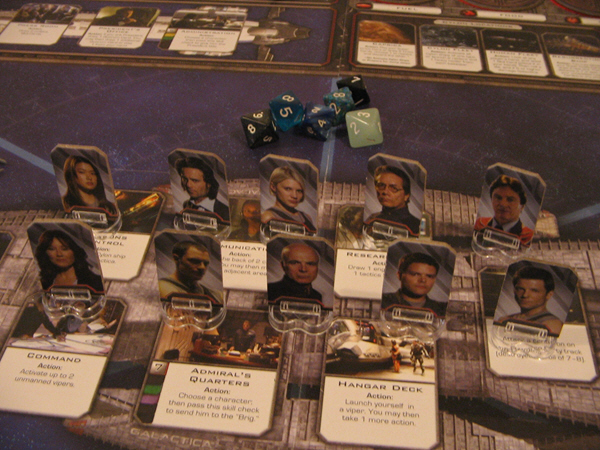 The crew and ship areas.