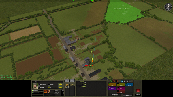 Advancing toward the guns.