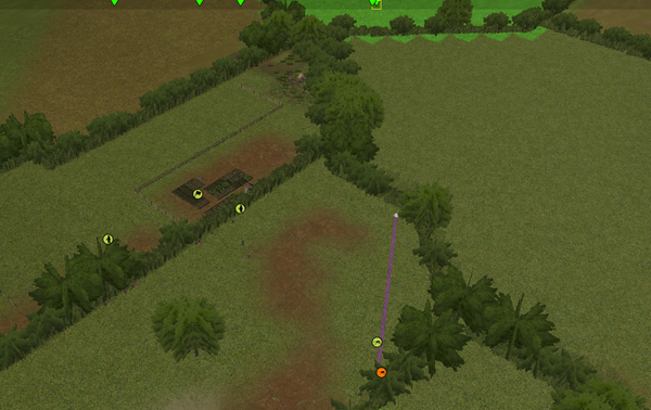 My MG squads creep into position.