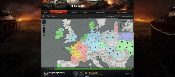Sign-up for clans has begun within the popular MMO 'World of Tanks.' Click for larger image.